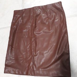 Dynamite faux leather tan mini skirt